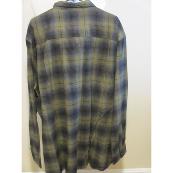 The Foundry Big & Tall 2XLT Plaid Flannel Shirt Super Soft Cotton Everyday Casua - Picture 2 of 4